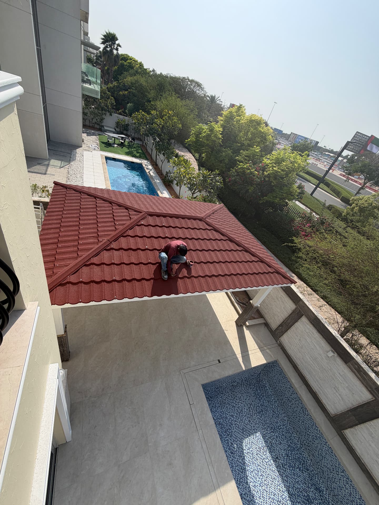 Poolside gazebo