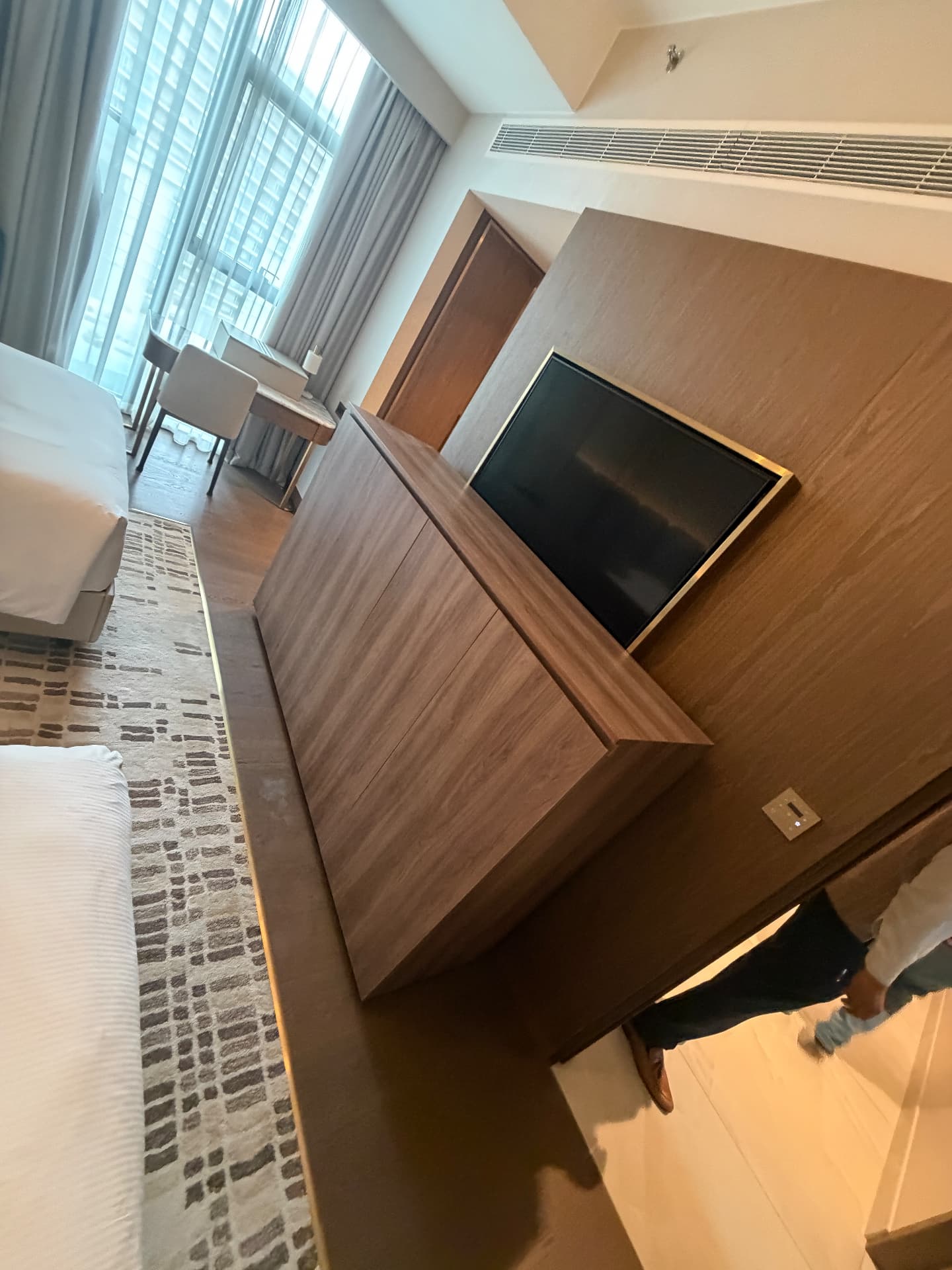 Hotel room media wall